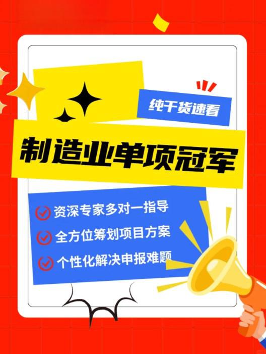 单项冠军申报辅导(单项冠军是什么意思)萍乡市